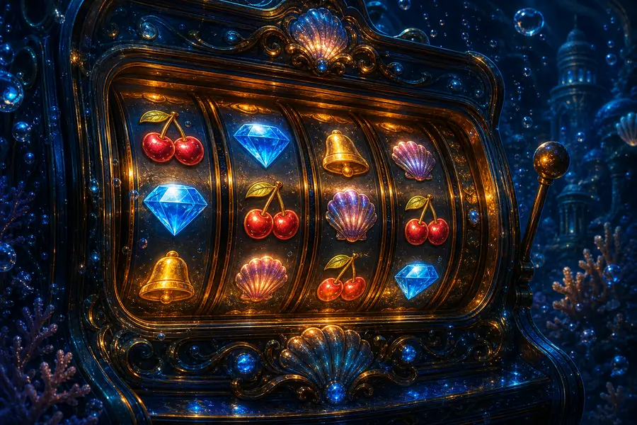 Slot-Walzen in einem Unterwasser-Automaten
